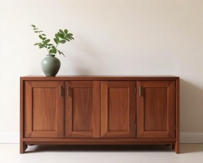 Custom made WPC sideboard cabinet in a neutral hallway