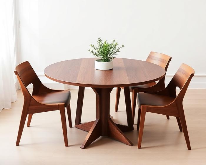 WPC dining table and chairs set in a bright room